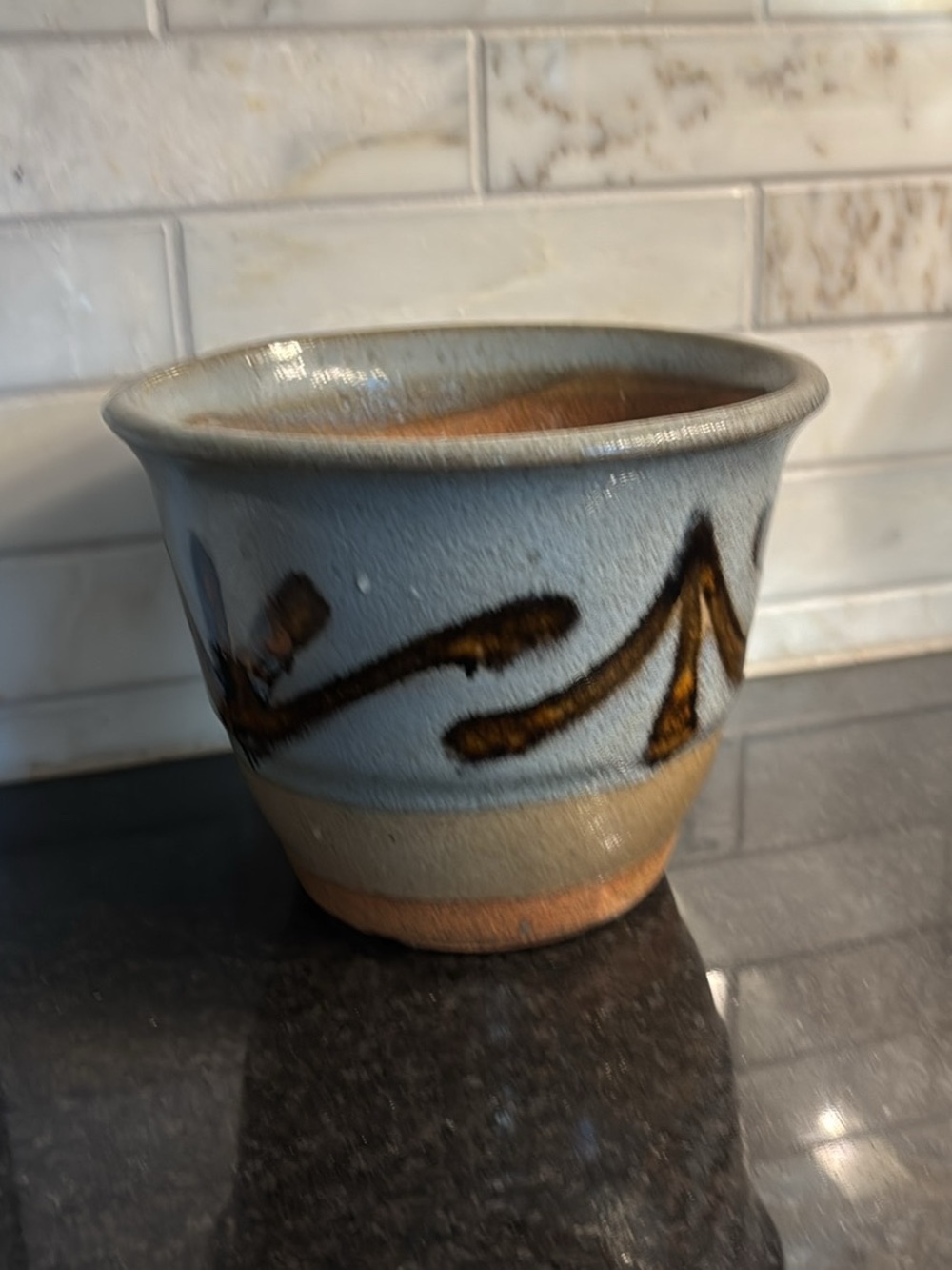 Mid-century modern planter / pot 8”